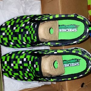 Skechers Boys Street Fame Green Big Kid Athletic and Training Shoes Shoes NWT